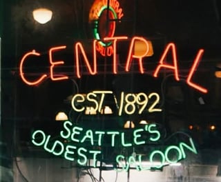 Retro bar interior with vintage atmosphere